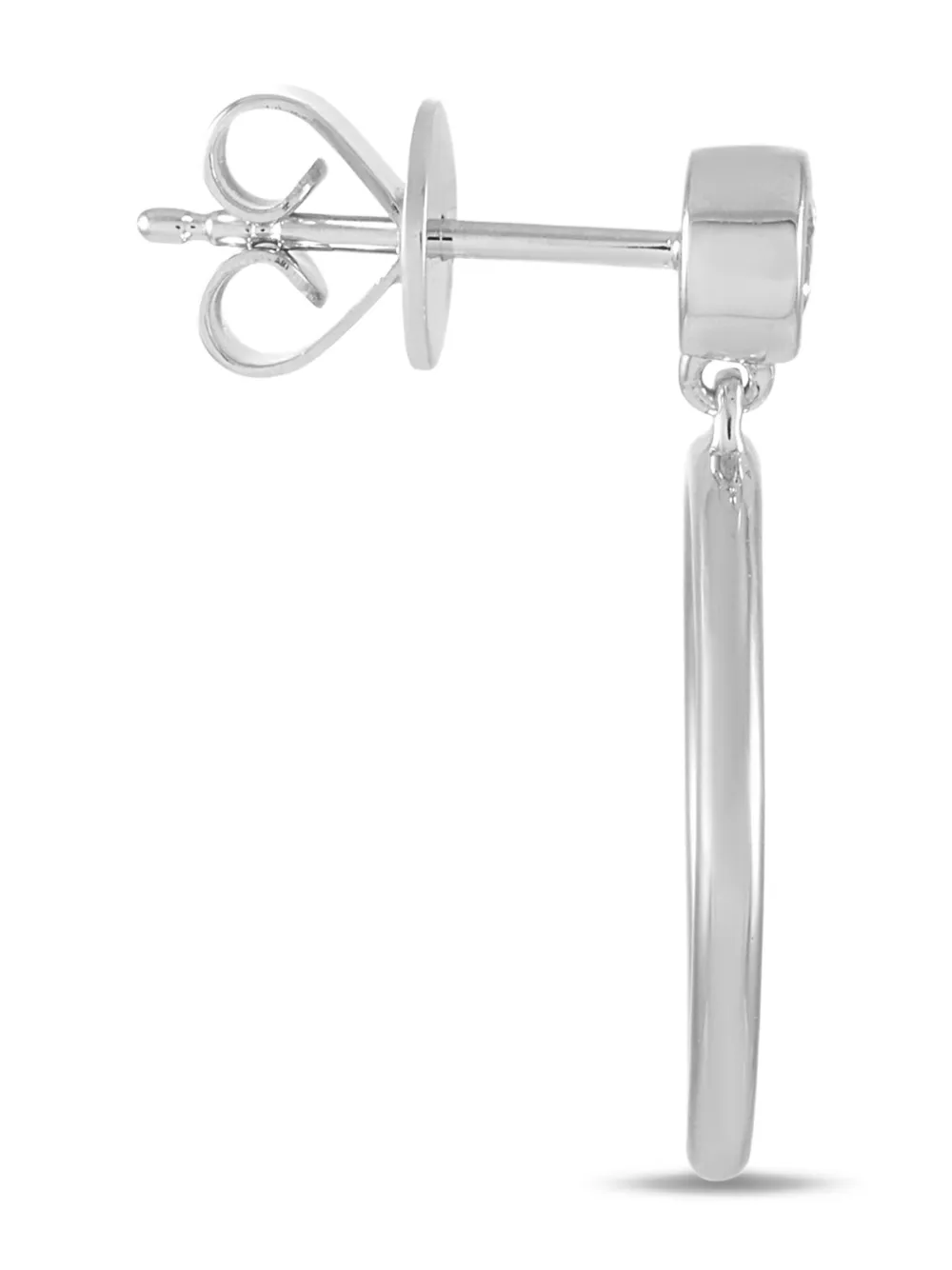 LB Exclusive 14K white gold diamond earrings | Pre-Owned | Image 2