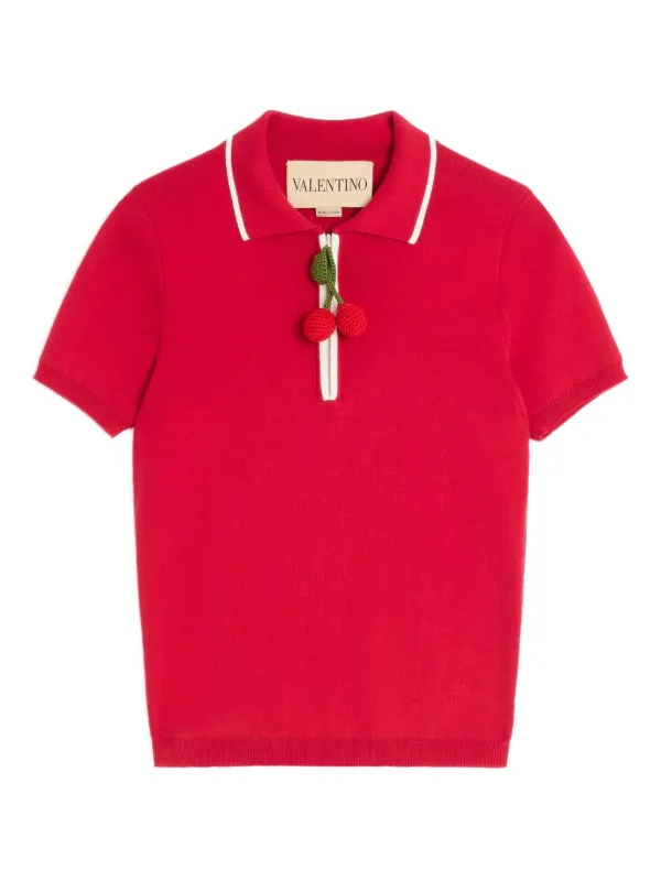 Tシャツ・カットソー VALENTINO Valentino T-shirts and Polos Red CHEZ VALENTINO PRINT COTTON T-SHIRT – Suit Negozi Row