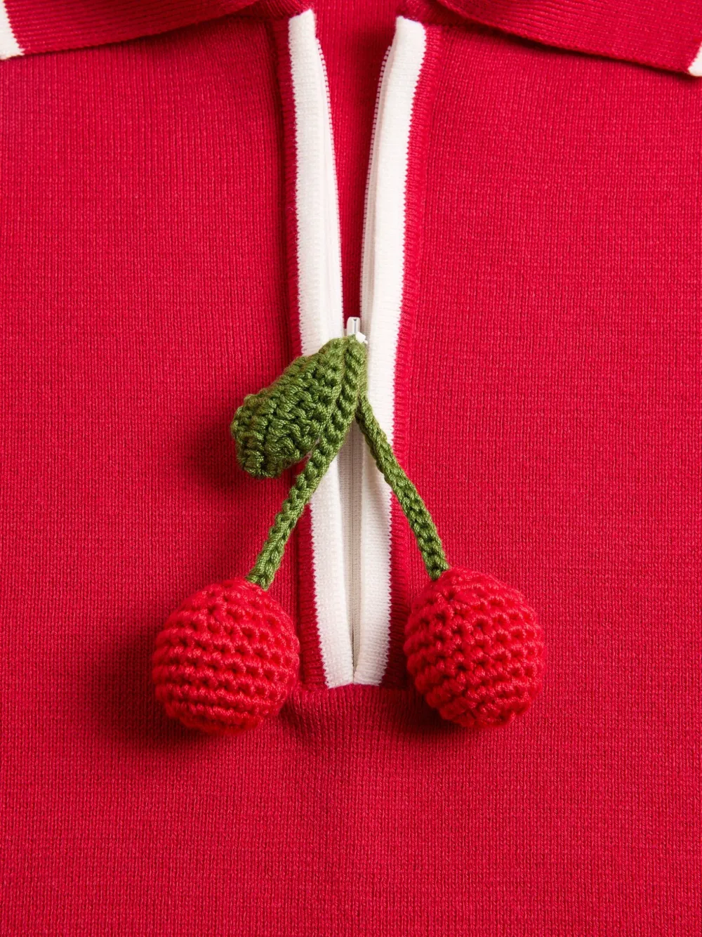 Valentino Garavani Polotop met Cherry-bedel Rood