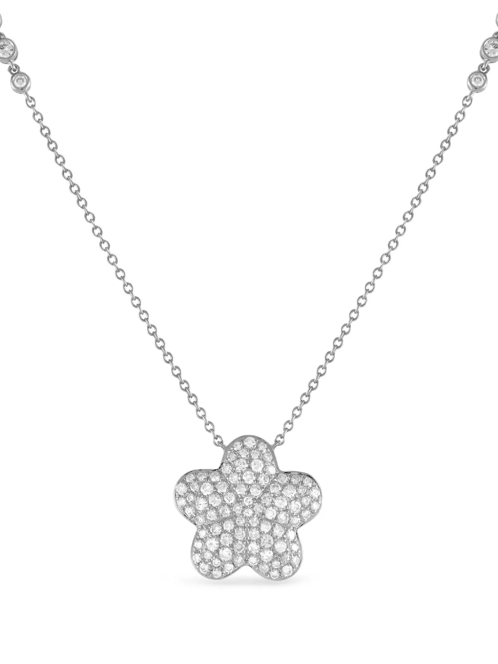 LB Exclusive 18K white gold diamond pendant necklace | Gold | Image 1