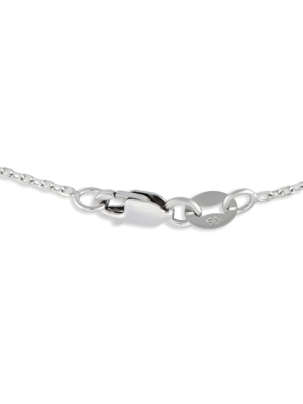 Pre-owned Lb Exclusive 14k White Gold Diamond Necklace In Silver