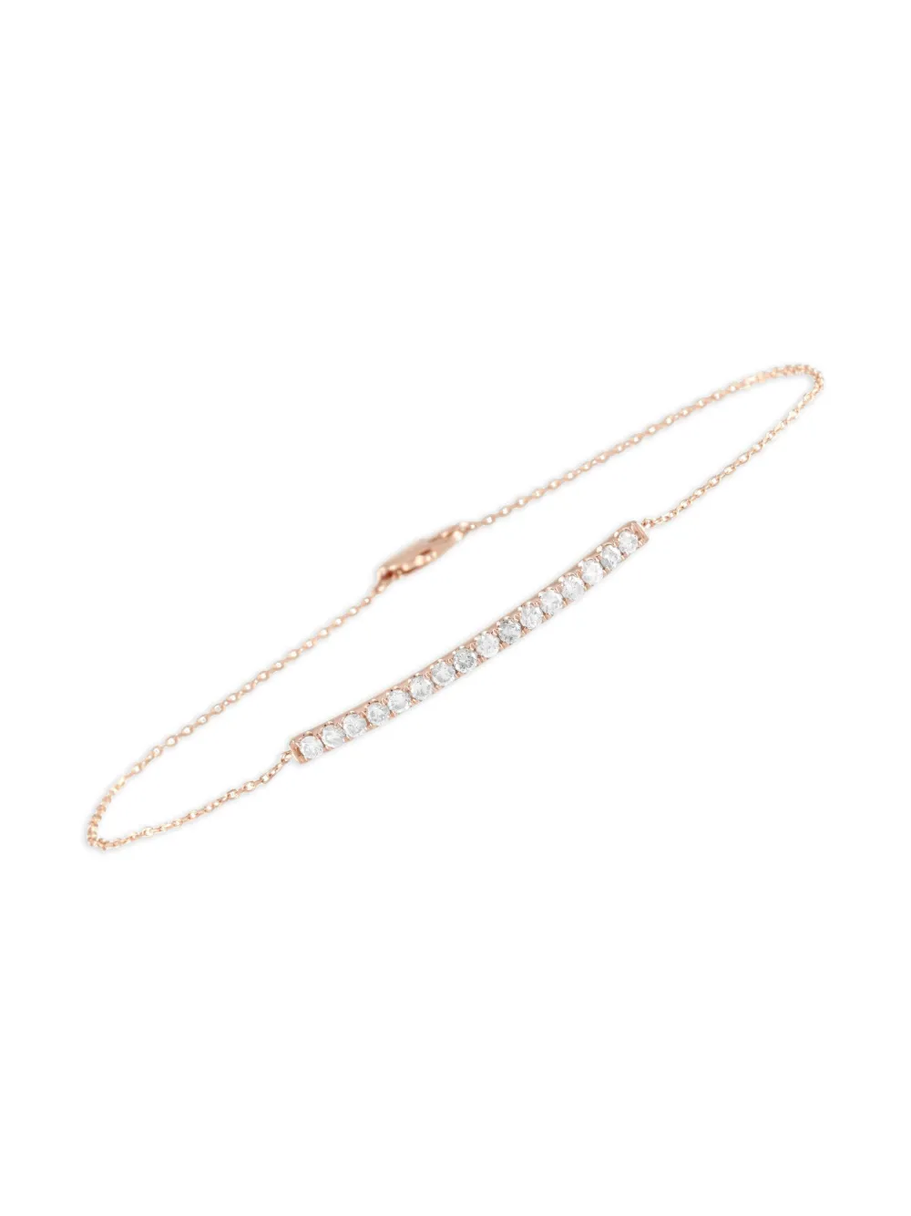 14K rose gold diamond bracelet
