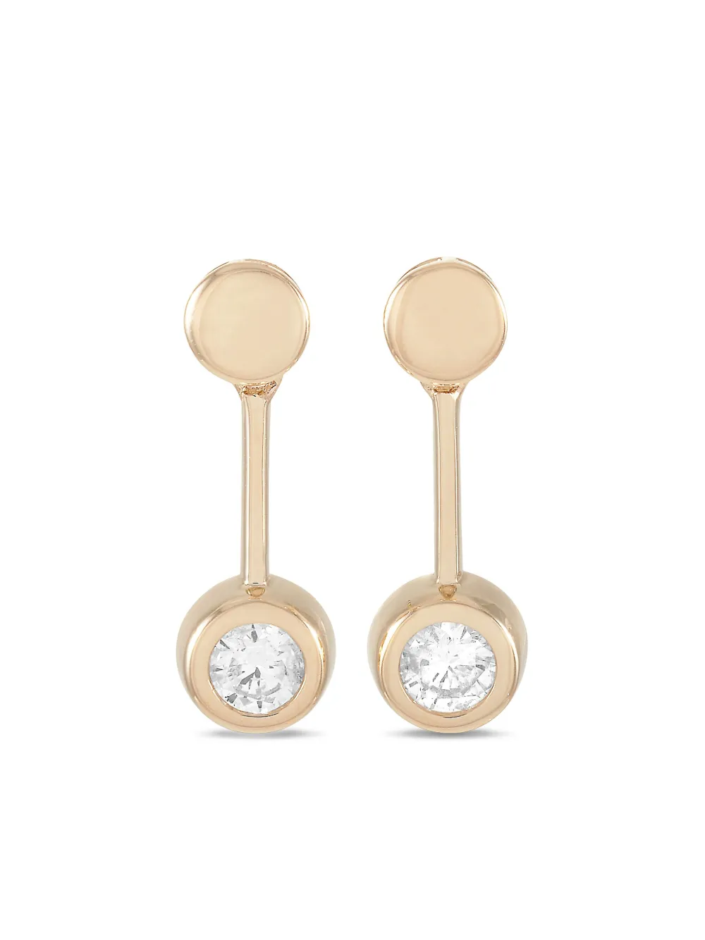 14K yellow gold diamond earrings