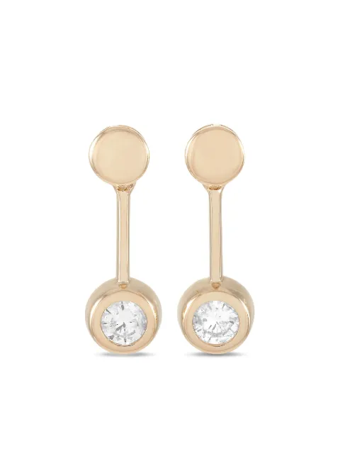 LB Exclusive 14K yellow gold diamond earrings