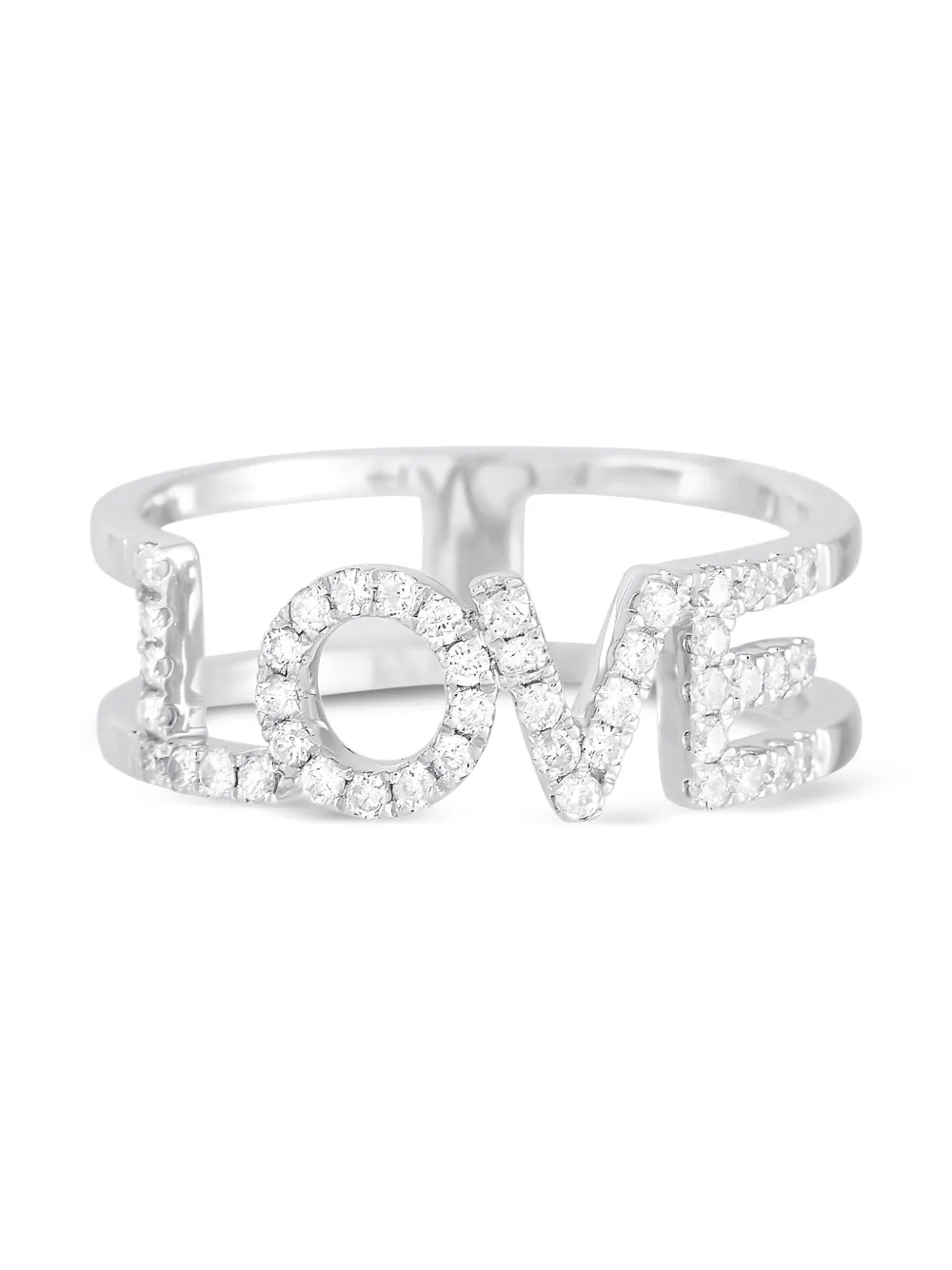 LB Exclusive Love ダイヤモンド リング 14Kホワイトゴールド - シルバートーン LB Exclusive Love ダイヤモンド リング 14Kホワイトゴールド - シルバートーン