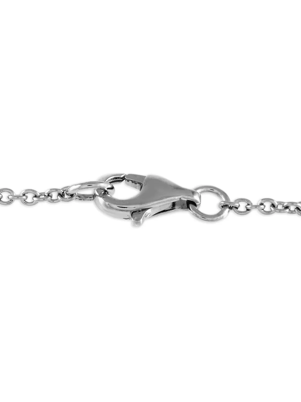 Pre-owned Lb Exclusive 18kt White Gold Butterfly Diamond Necklace In Silver