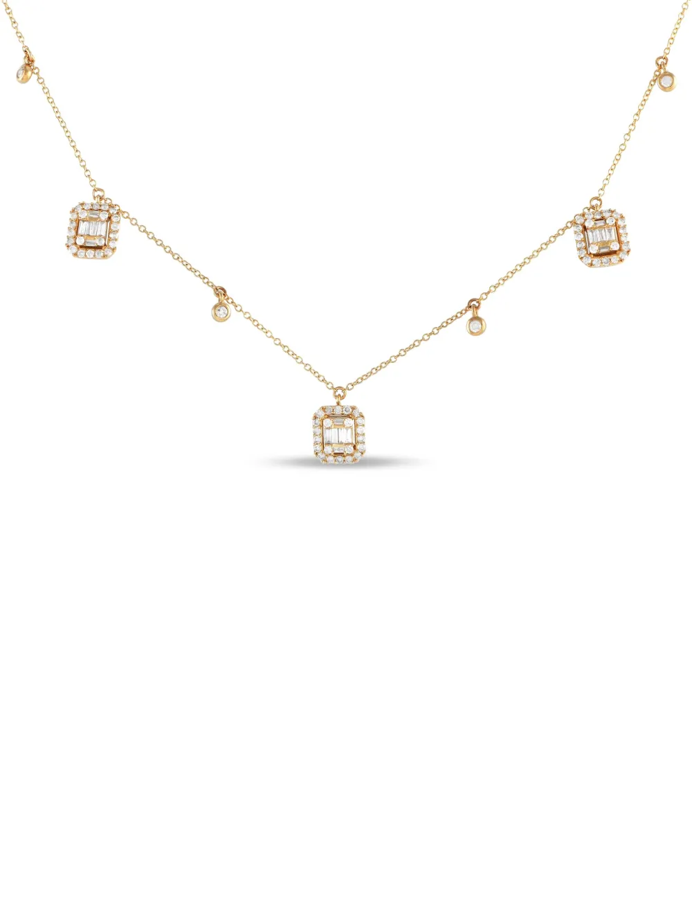 LB Exclusive 14K yellow gold diamond necklace | Gold | Image 1