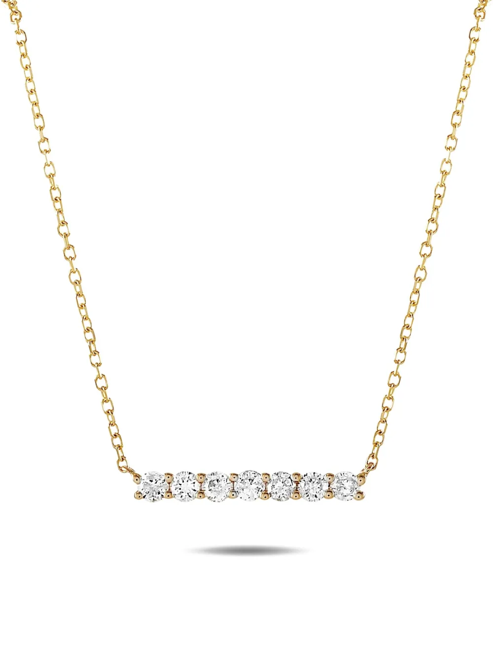 LB Exclusive 14K yellow gold diamond necklace | Gold | Image 1