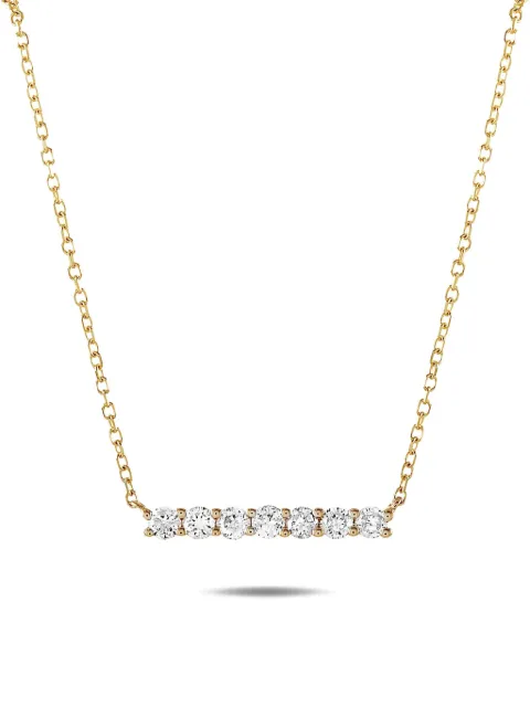 LB Exclusive 14K 옐로 골드 다이아몬드 네크리스