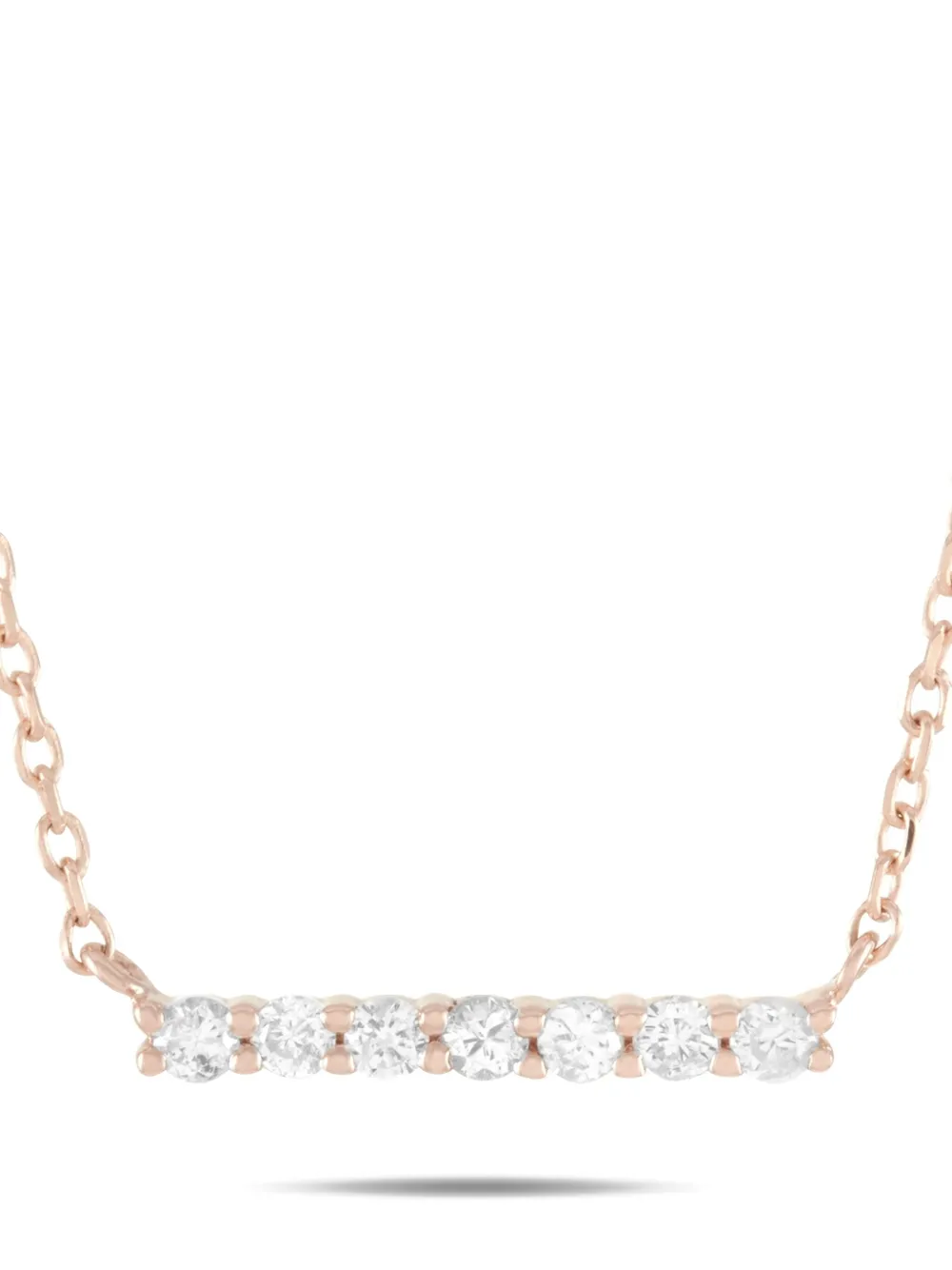 LB Exclusive 14K rose gold diamond necklace | Pink | Image 1