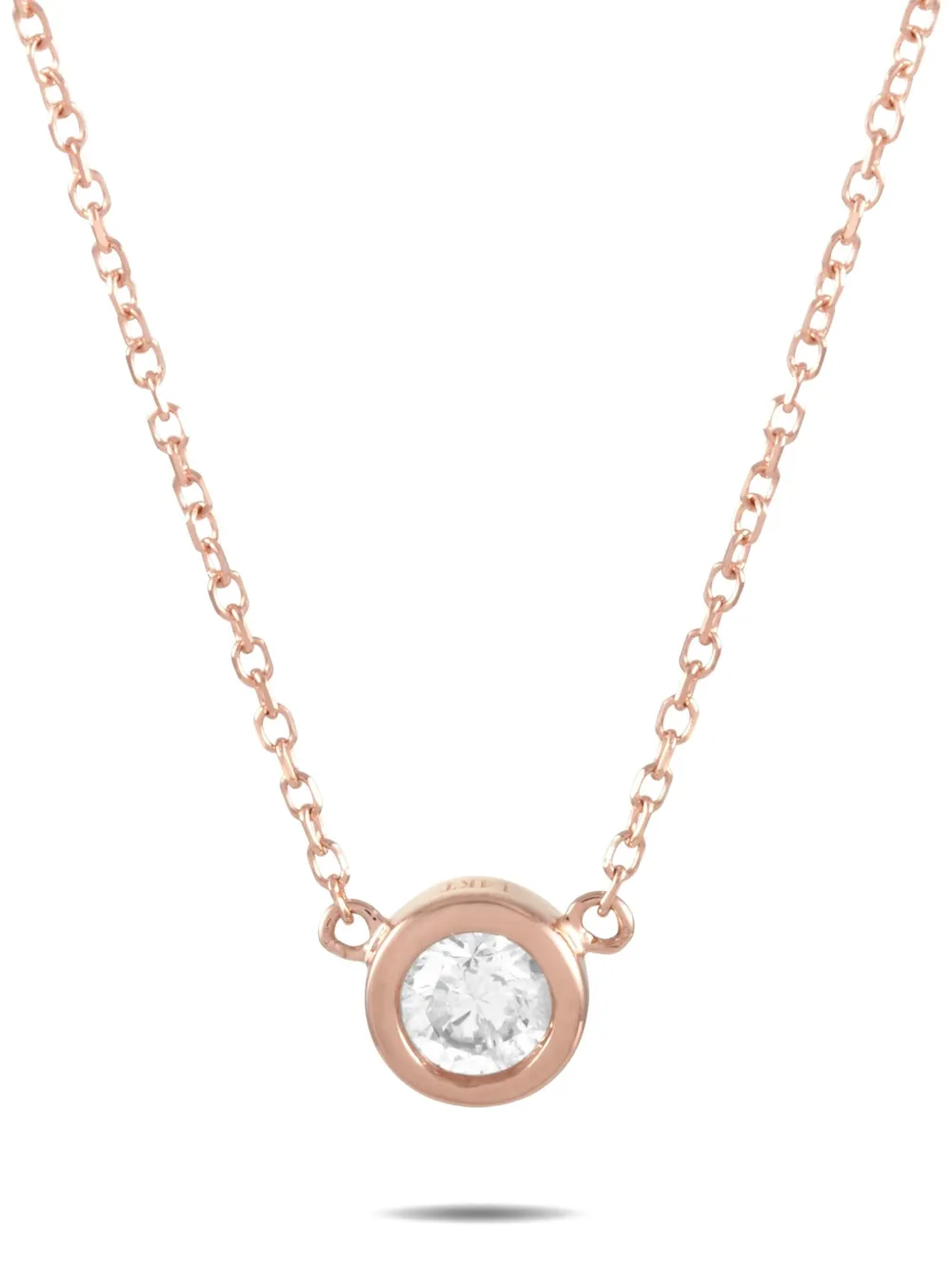 LB Exclusive 14K rose gold diamond necklace | Pink | Image 1