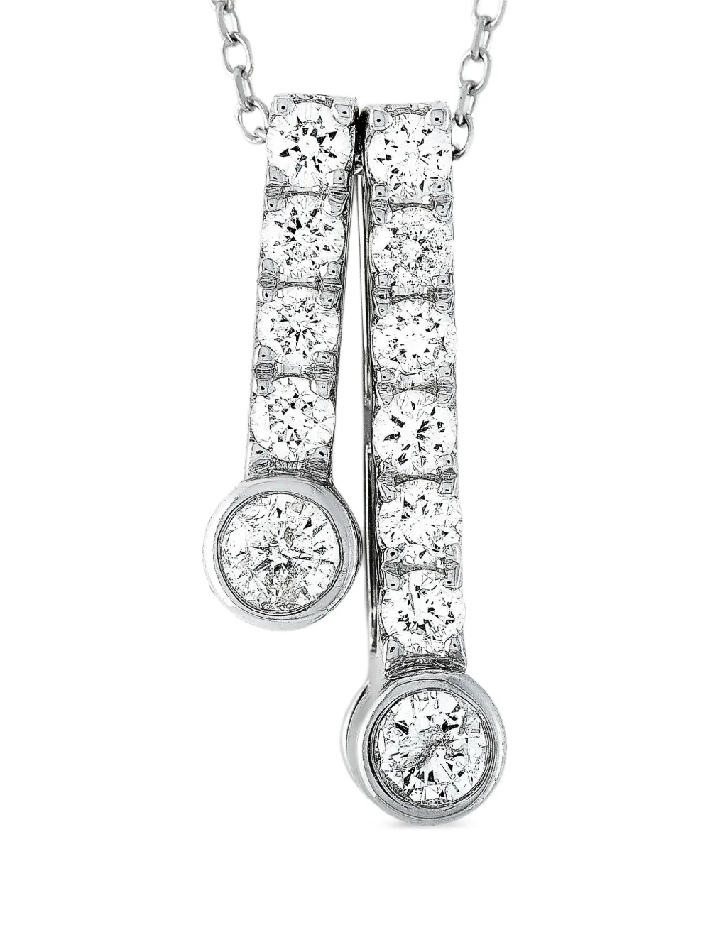 14K white gold diamond necklace