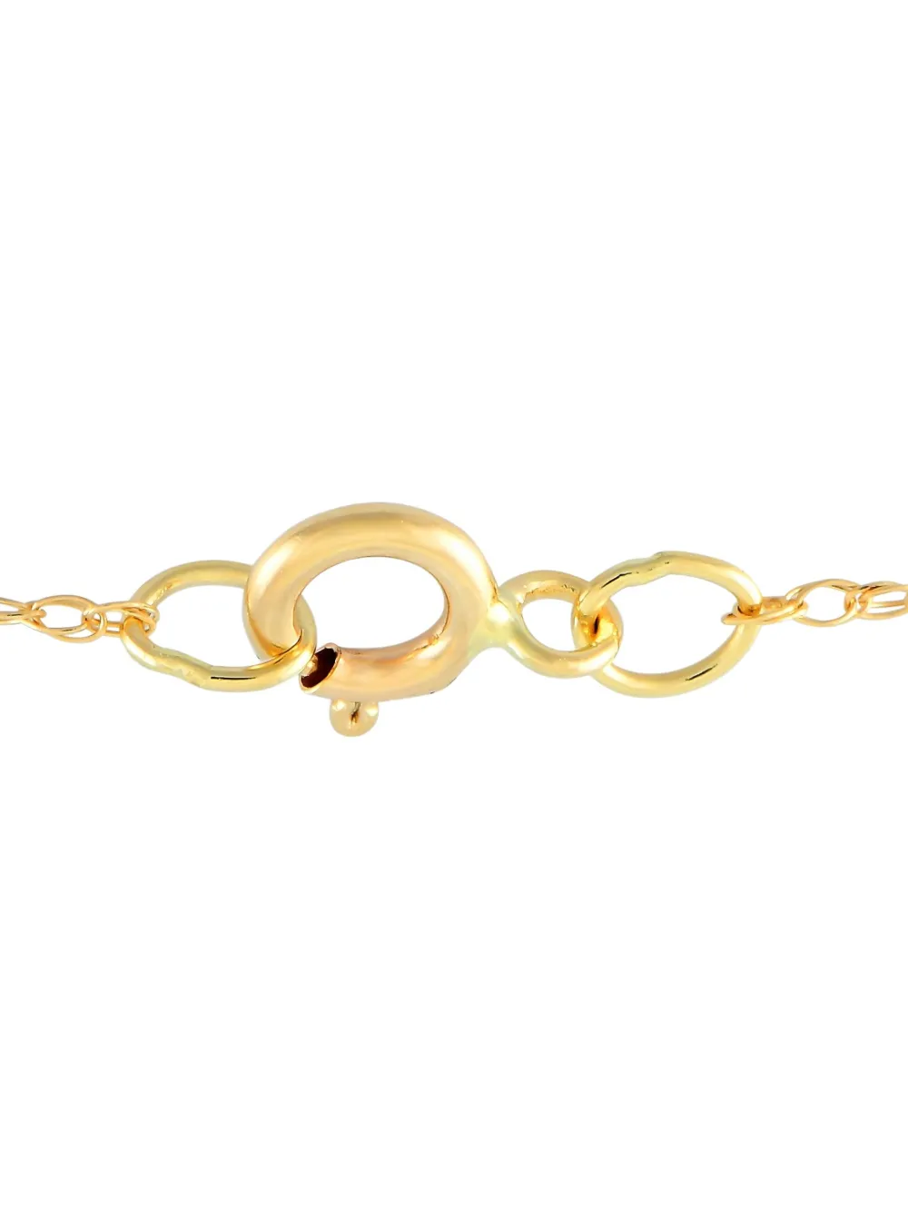 Pre-owned Lb Exclusive 14k Yellow Gold Flower Diamond And Rhodolite Necklace