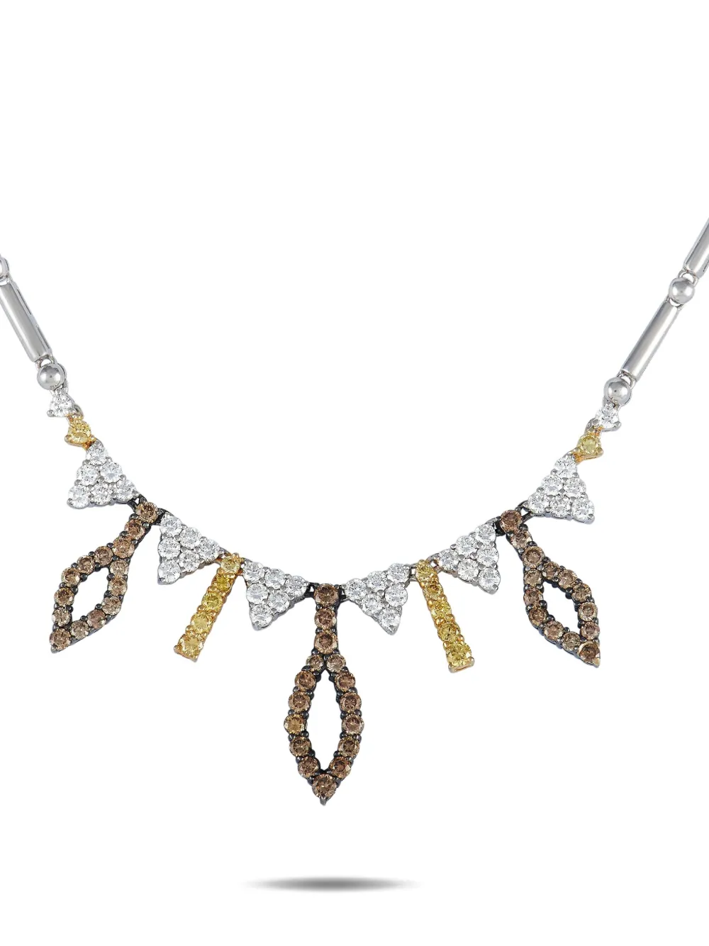 LB Exclusive 18K white gold diamond necklace - シルバートーン LB Exclusive 18K white gold diamond necklace - シルバートーン
