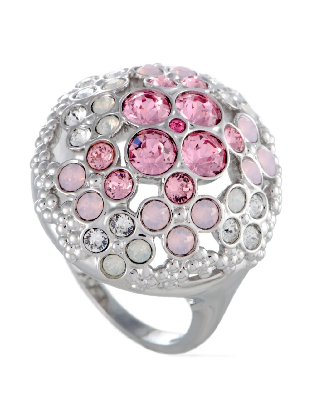 Swarovski Vintage 18K white gold Crystal Flower ring - Argento