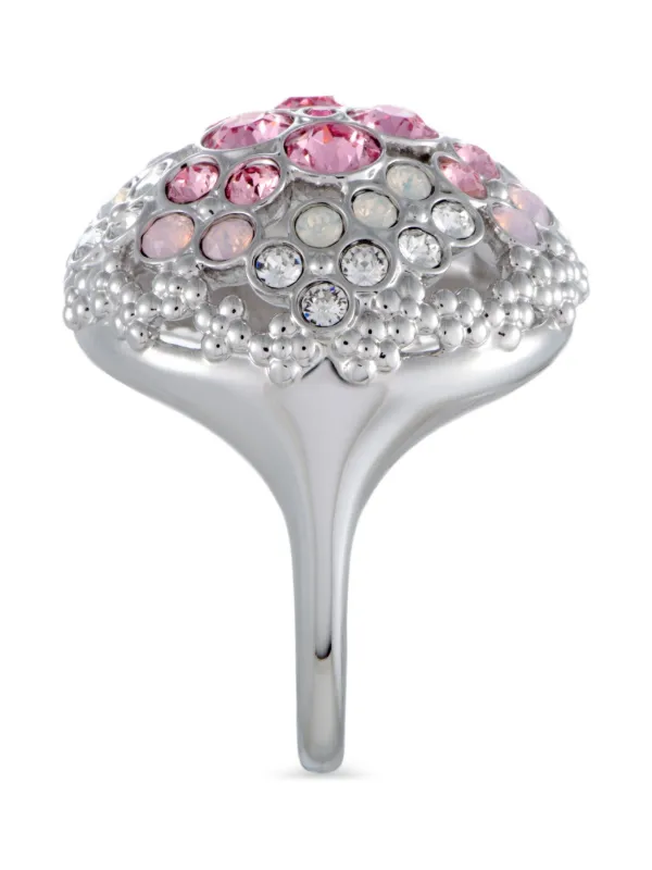 Swarovski Vintage Crystal Flower リング 18Kホワイトゴールド