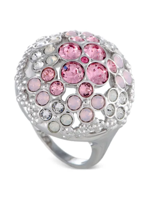 Swarovski Vintage 18K white gold Crystal Flower ring