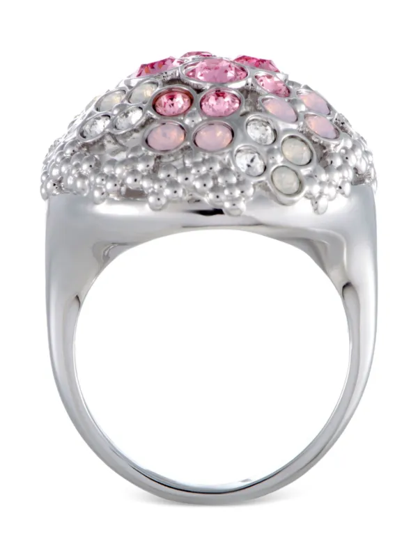 Swarovski Vintage Crystal Flower リング 18Kホワイトゴールド
