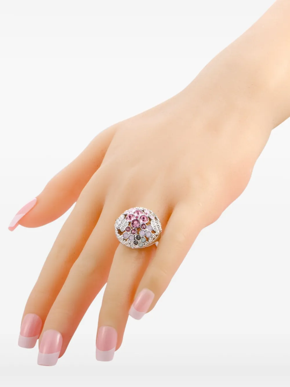 Swarovski Vintage 18K white gold Crystal Flower ring | Image 2