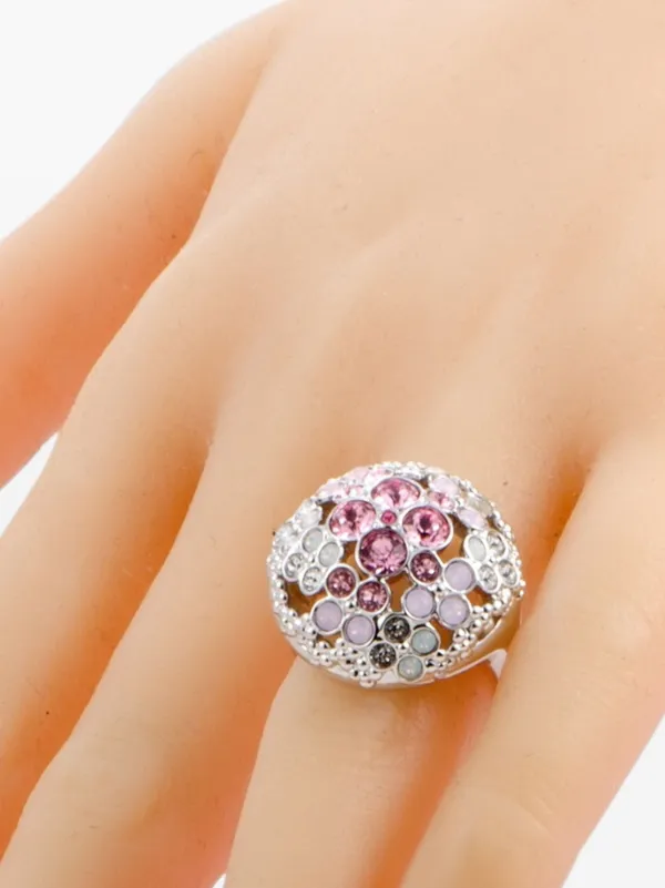 Joyería Anillos Swarovski Oro Blanco Swarovski Vintage Anillo