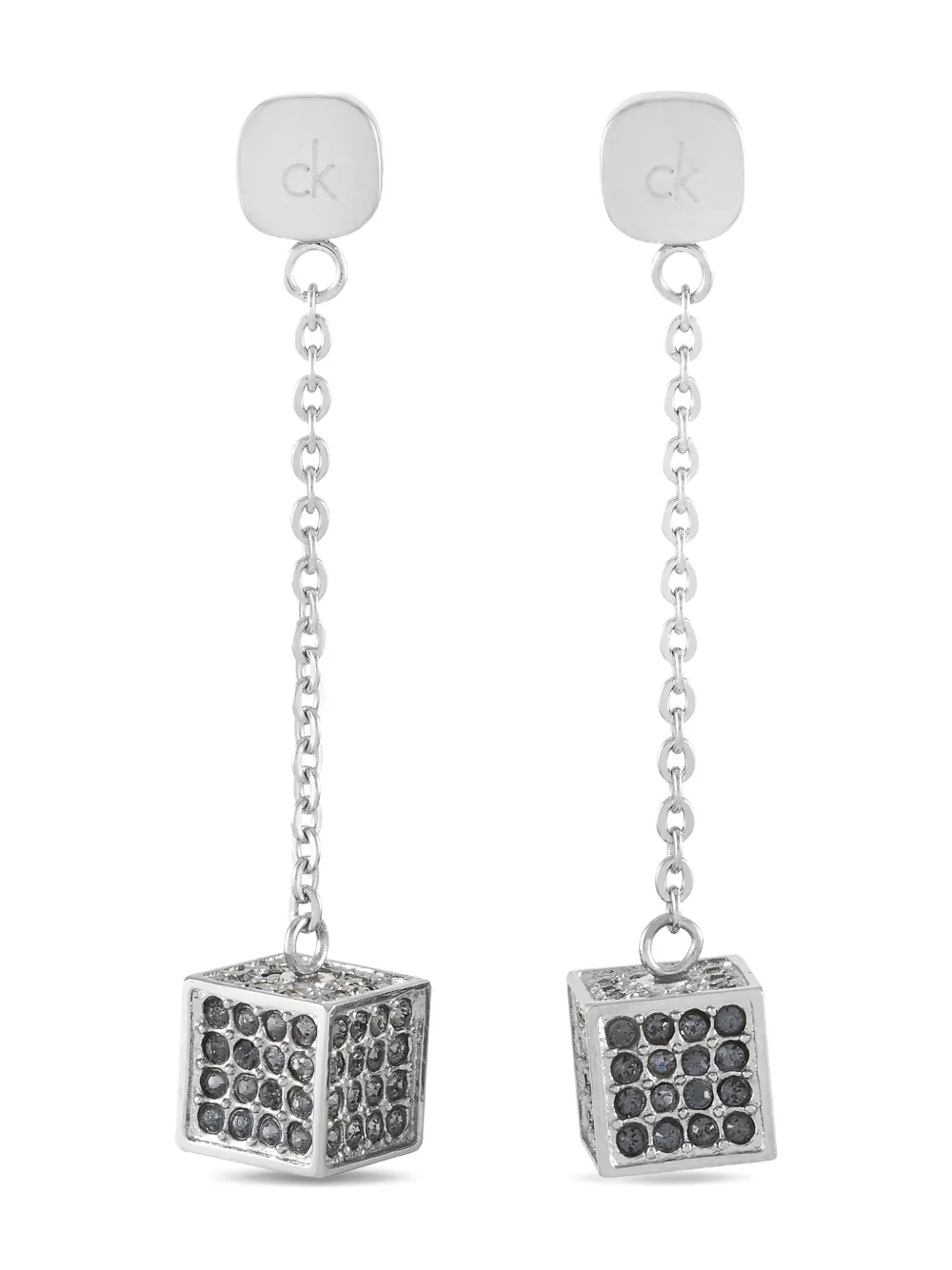Calvin Klein Vintage crystal-embellished earrings | Silver | Image 1