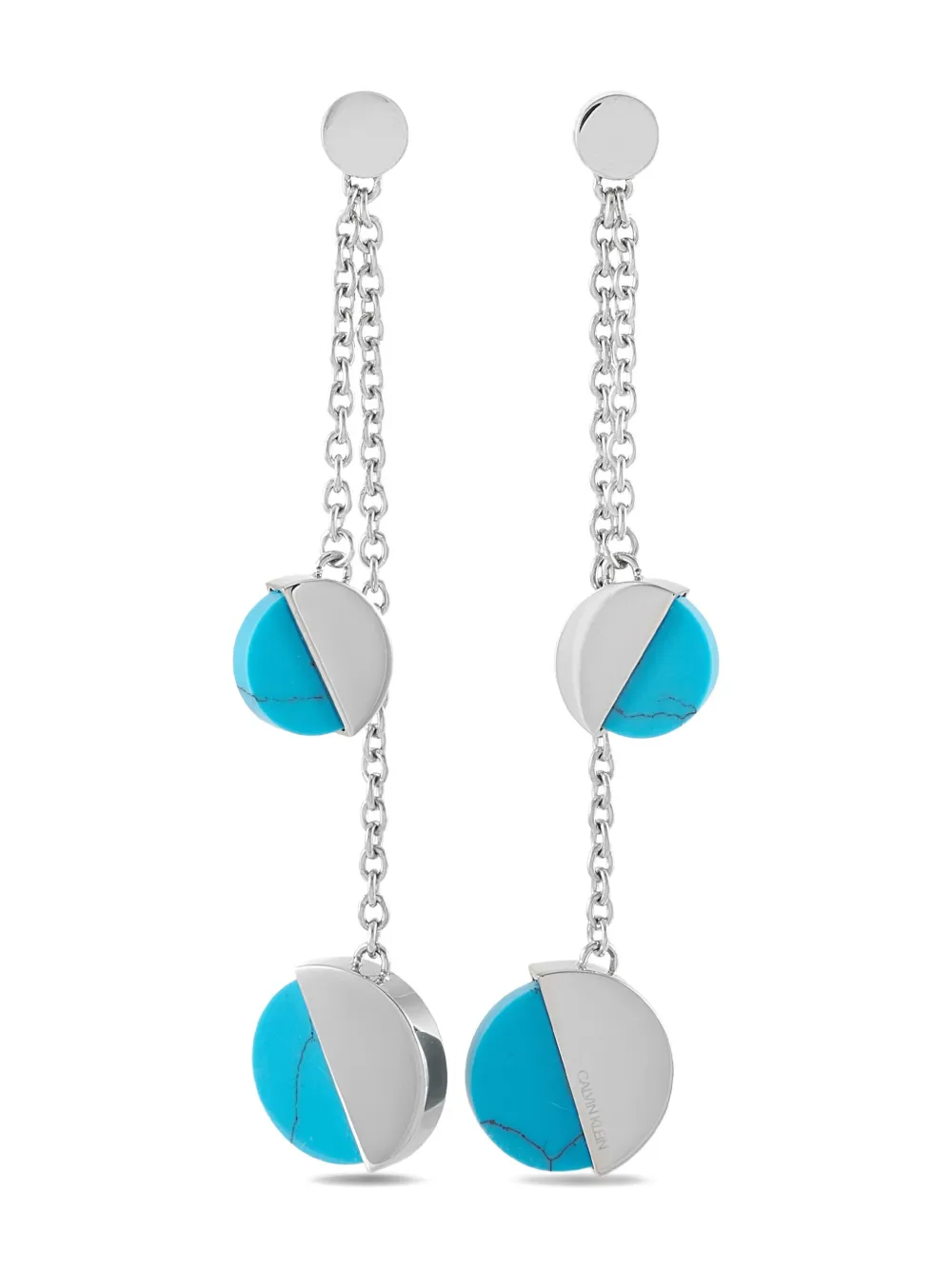 Calvin Klein Vintage two-tone design earrings | Silver | Image 1