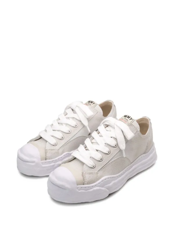白*コ様 MAISON MIHARA YASUHIRO 23ss cardiga Maison MIHARA YASUHIRO Tênis De Couro | Branco | FARFETCH BR