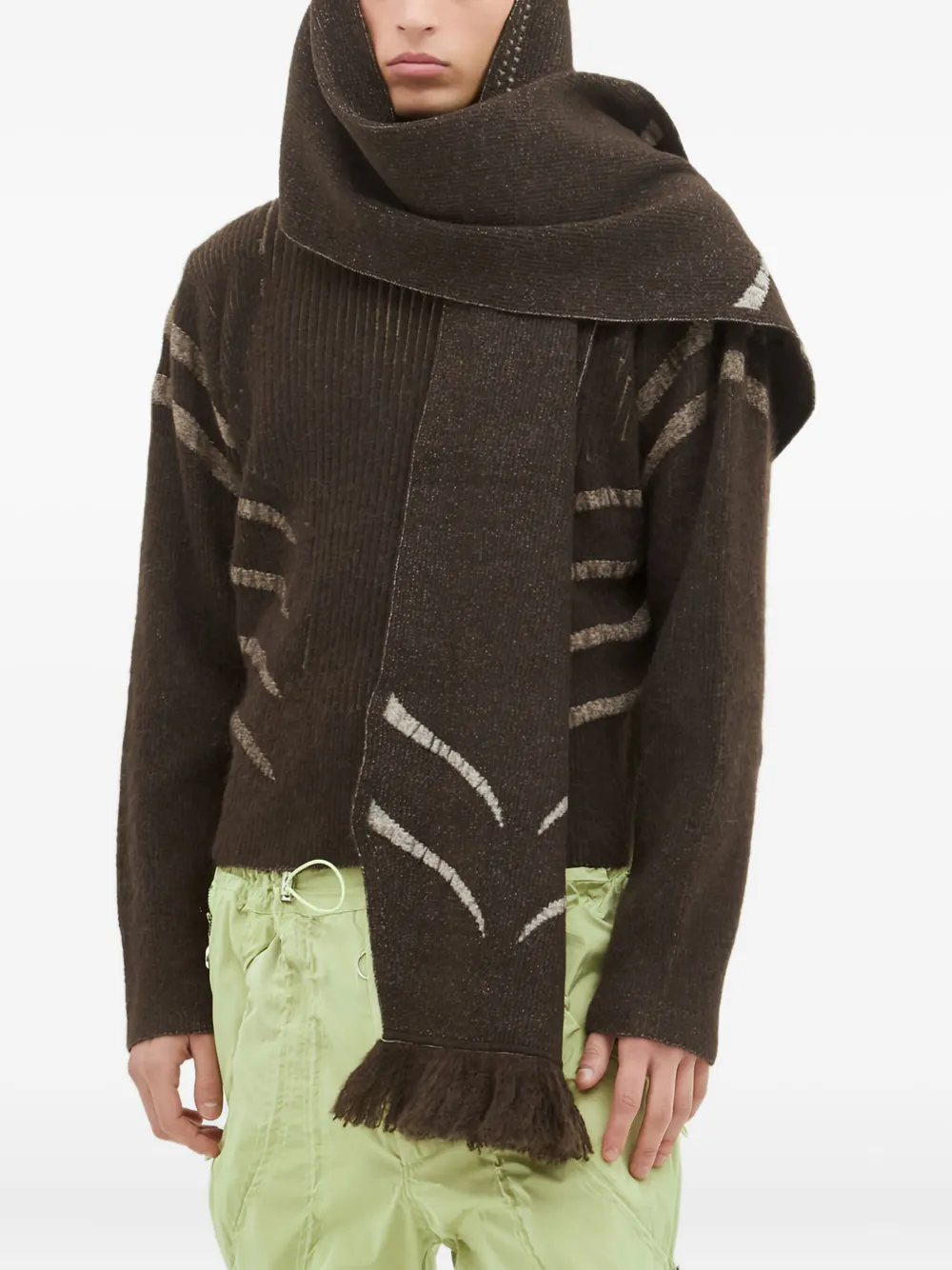 Charlie Constantinou jacquard-knit jumper - Brown