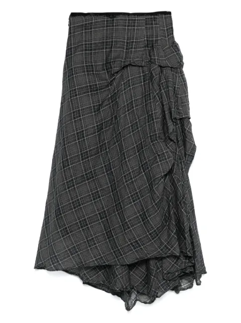 Marc Le Bihan checked midi skirt