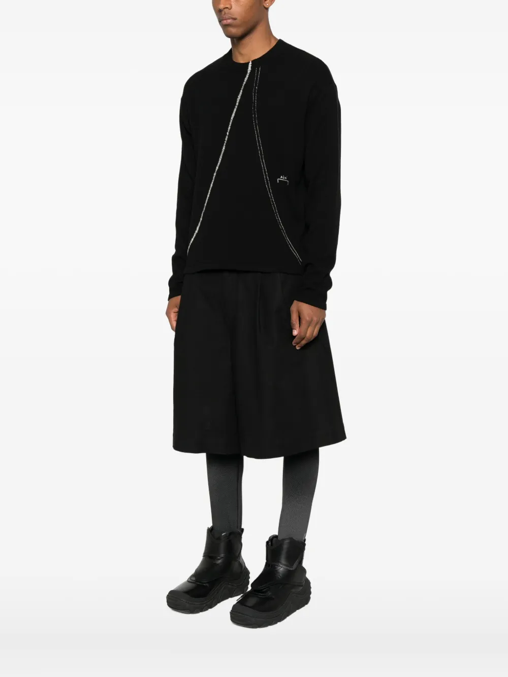 A-COLD-WALL* Millbank contrasting sweater Zwart