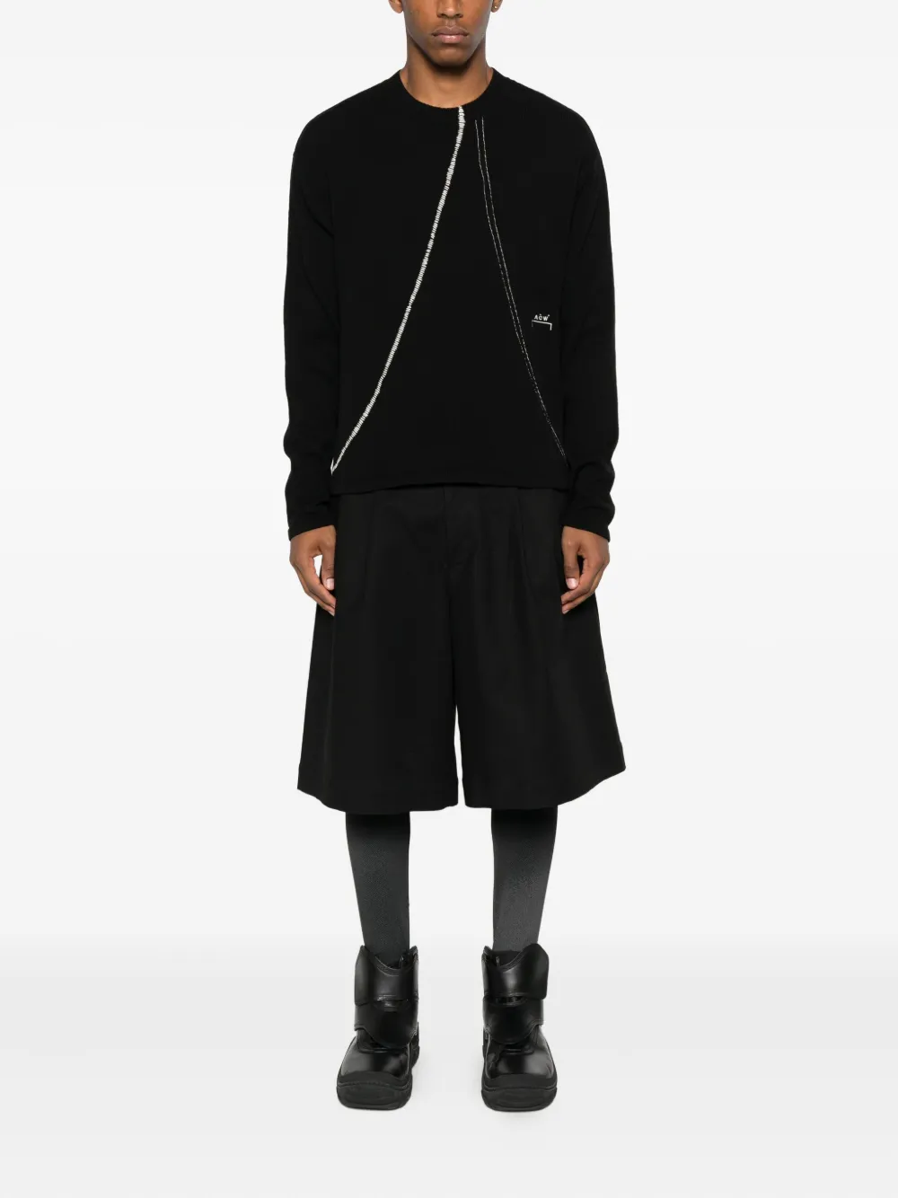 A-COLD-WALL* Millbank contrasting sweater Zwart