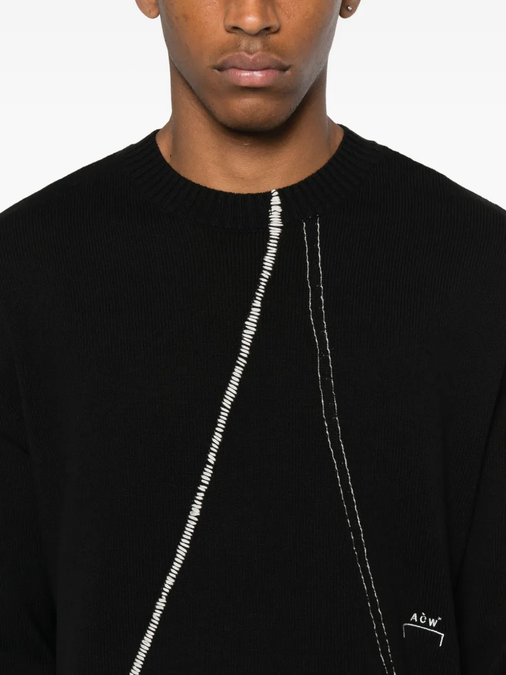 A-COLD-WALL* Millbank contrasting sweater Zwart