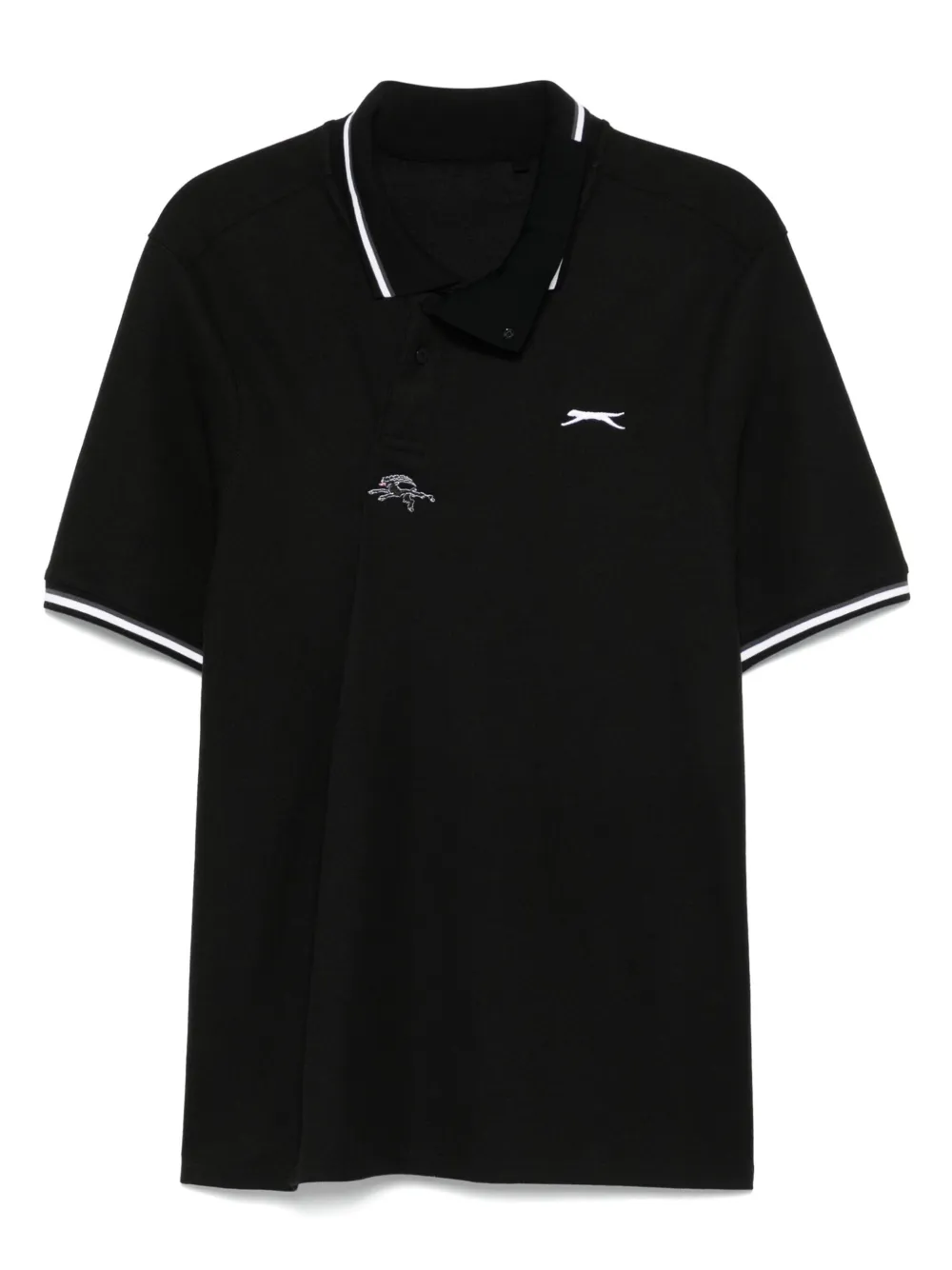 PROTOTYPES Camisa polo com transpasse | Preto | Image 1