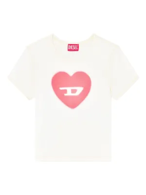 【新品】DIESEL T-Ele ロゴTシャツ ハートM ピンク Diesel T-Ele ハート D Tシャツ | ニュートラル | FARFETCH JP