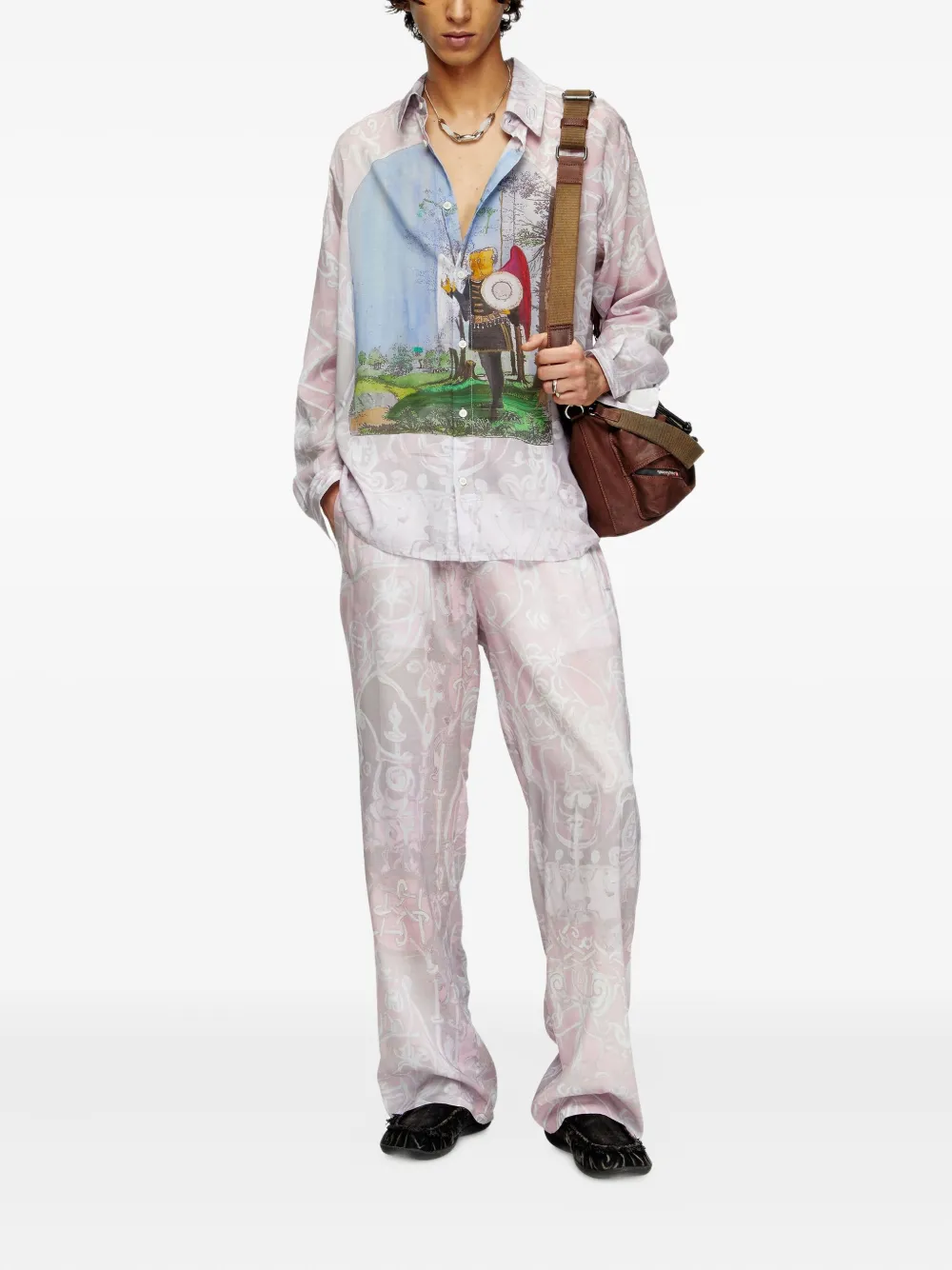 Diesel P-Theck-A-Ajfw trousers | Wide-Leg Pants | Image 2