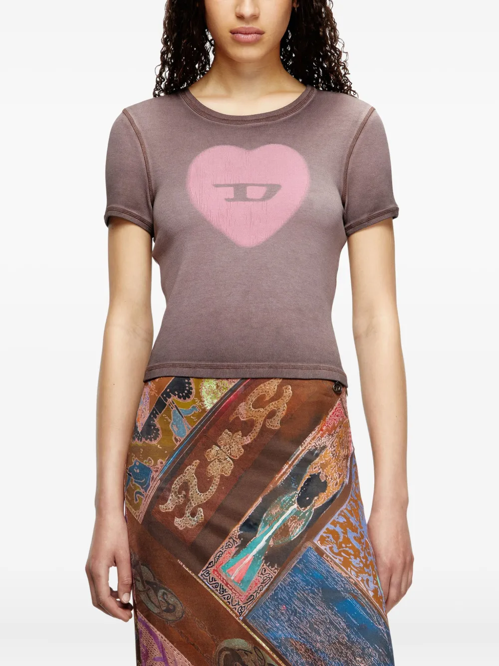 Diesel T-Ele T-shirt Paars