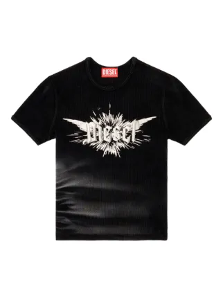 Diesel T-Ele-Long P2 Graphic Logo T-shirt | Black | FARFETCH