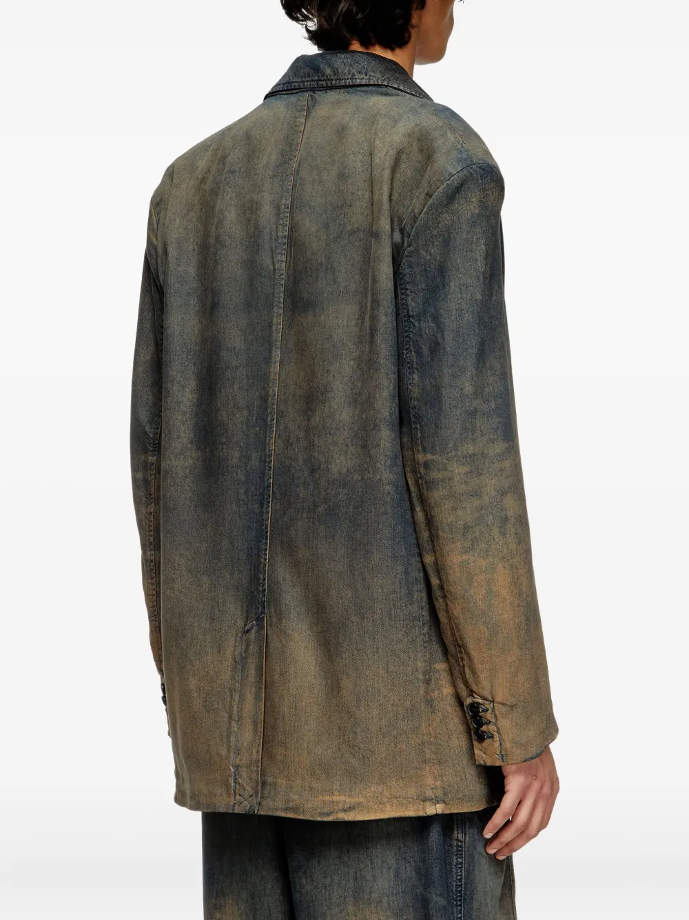 DIESEL DISTRESSED DENIM BLAZER