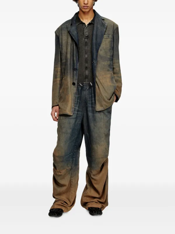 Diesel ダメージ デニムジャケット | ブルー | FARFETCH JP