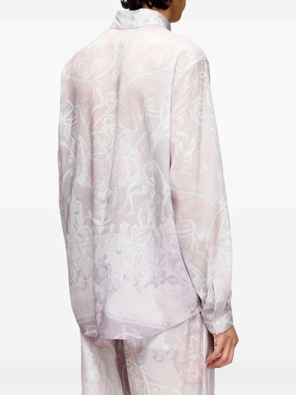 Diesel S-Simply-A-Ajfw shirt met grafische print Roze