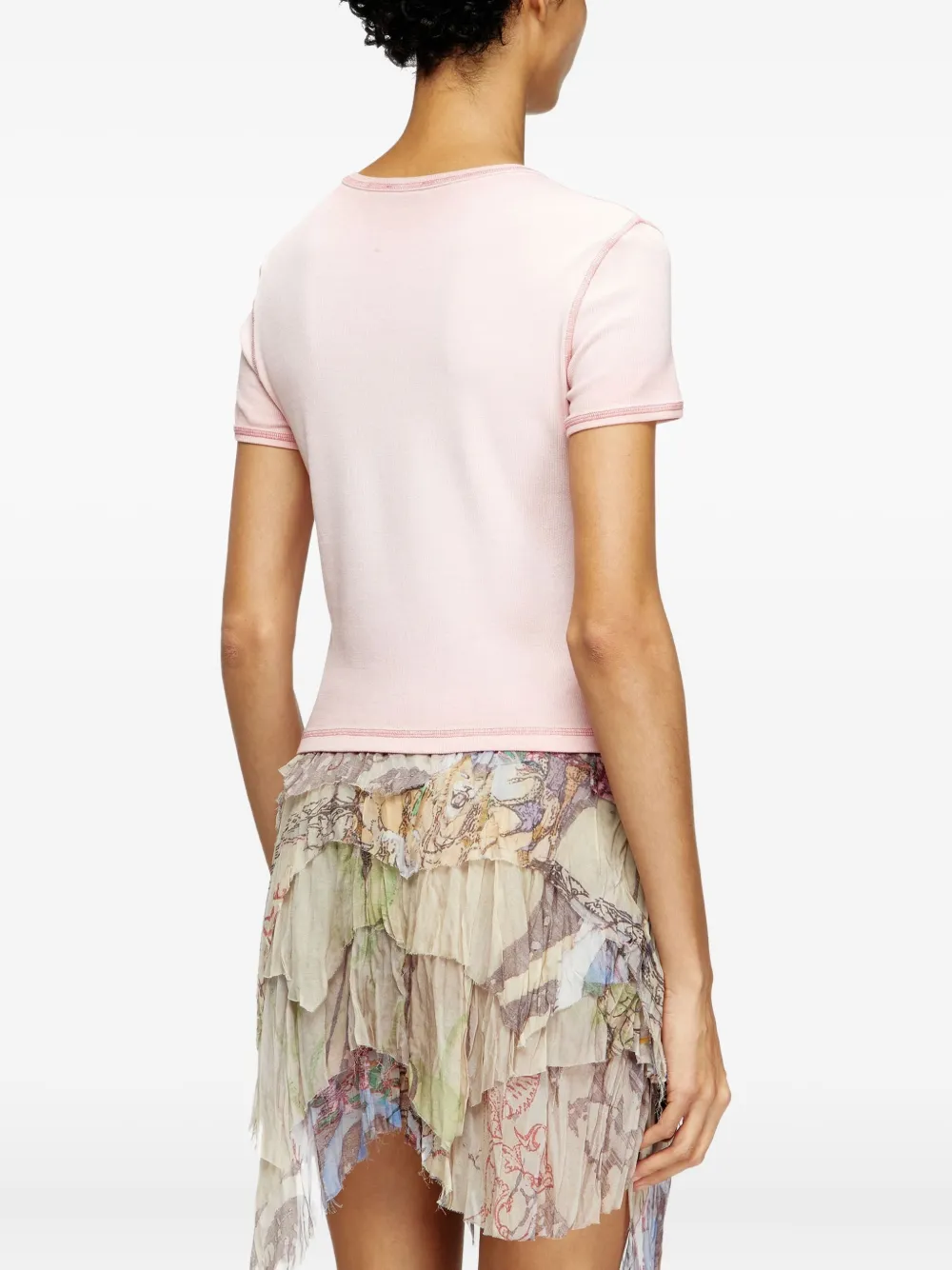 Diesel T-Ele T-shirt Roze
