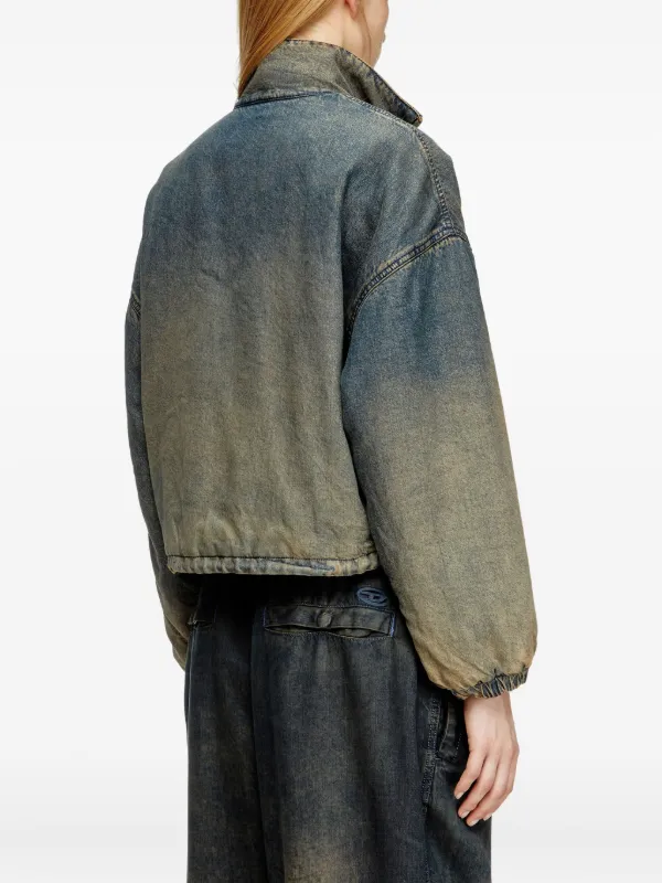 DIESELW-FLORES JACKET Diesel | Multicolor | leather treated in jacket biker Oversized Men's オーバーサイズ、サイズ:M ジャケット・アウター