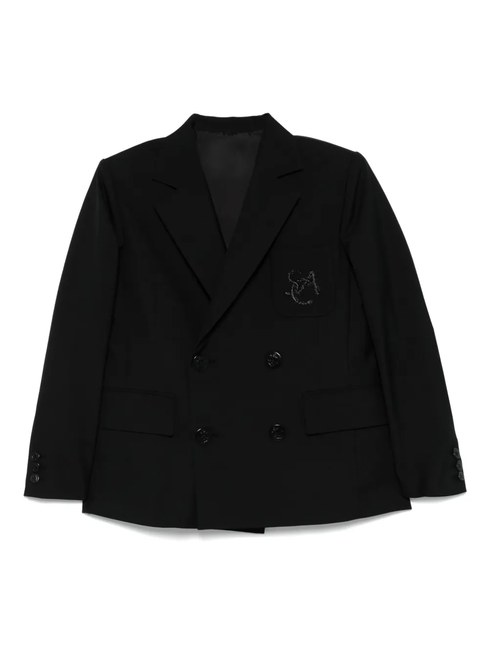logo-appliqué blazer