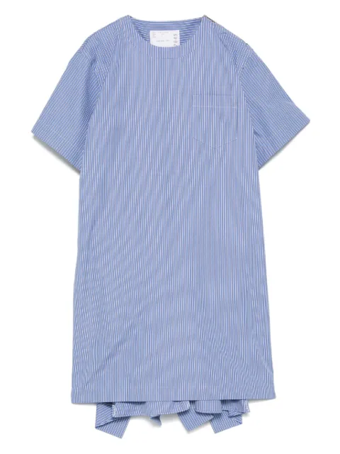 sacai vestido corto de popelina
