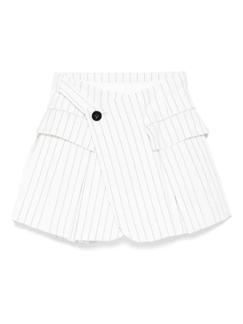 sacai shorts con motivo de rayas