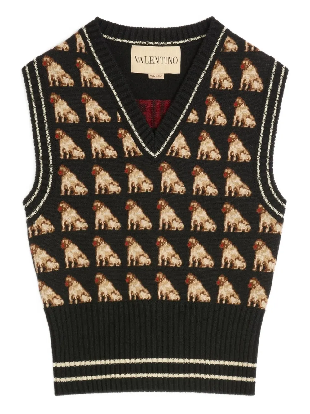 Valentino Garavani Petit Charles top met jacquard Zwart