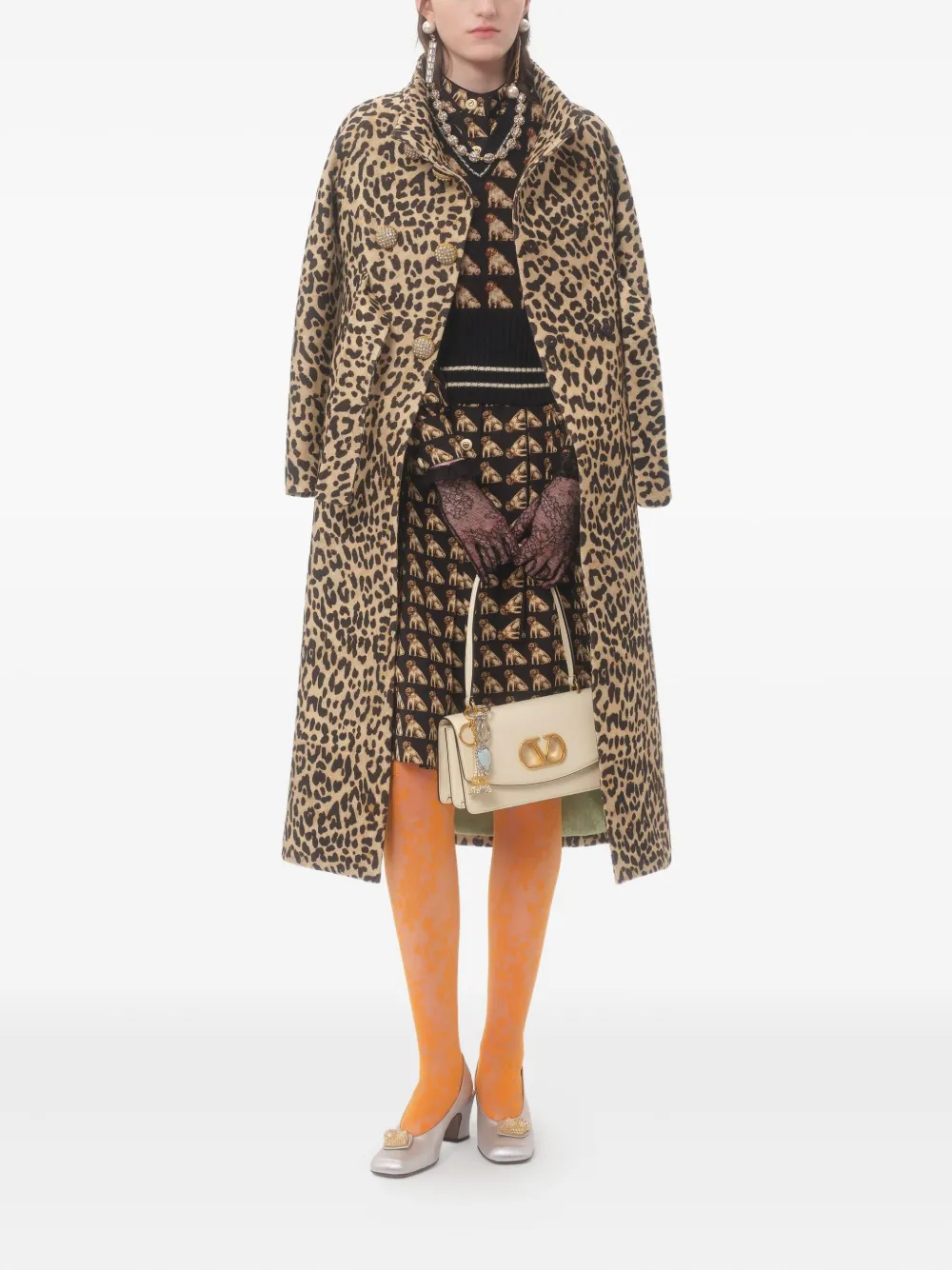 Valentino Garavani Petit Charles top met jacquard Zwart