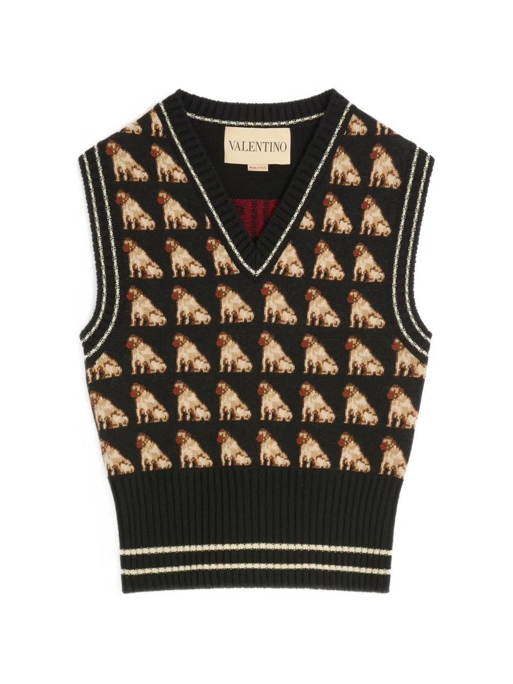 Valentino Garavani Gilet Petit Charles jacquard - Nero