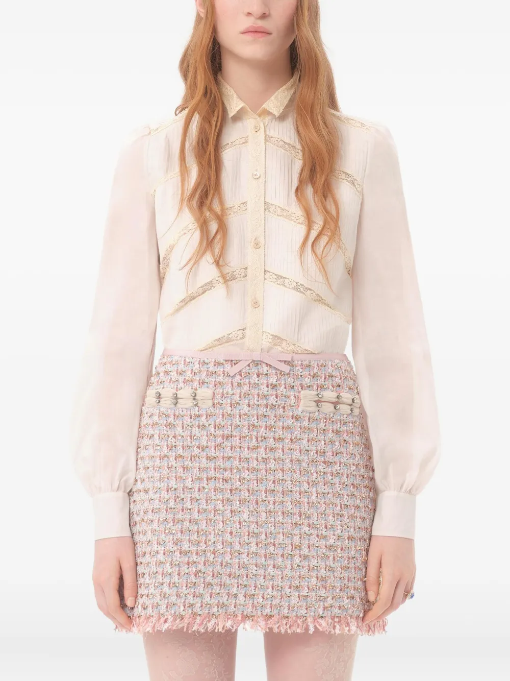 Valentino Garavani Zijden blouse ET5 BIRCH