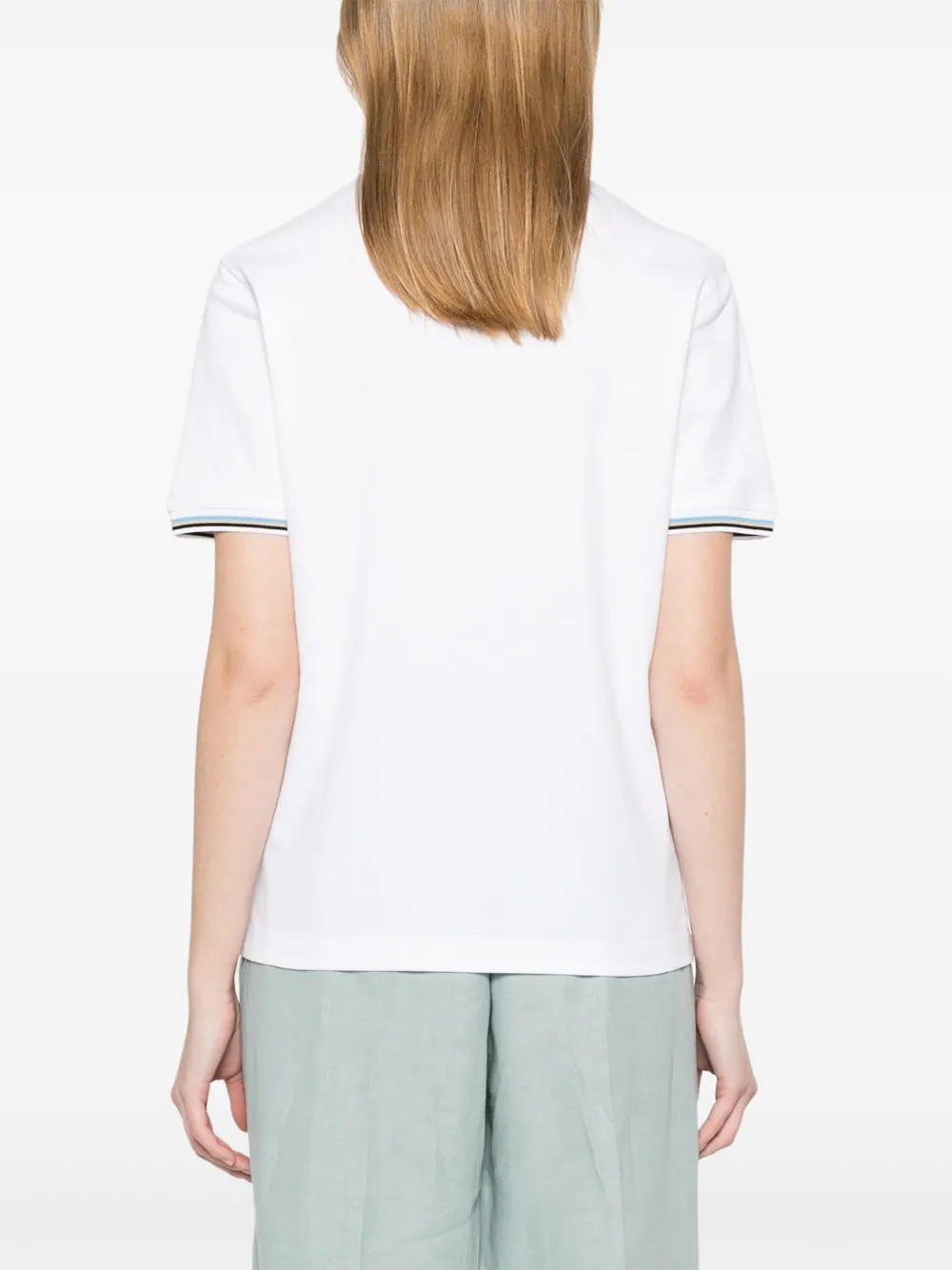 Ferragamo Poloshirt met geborduurd logo Wit